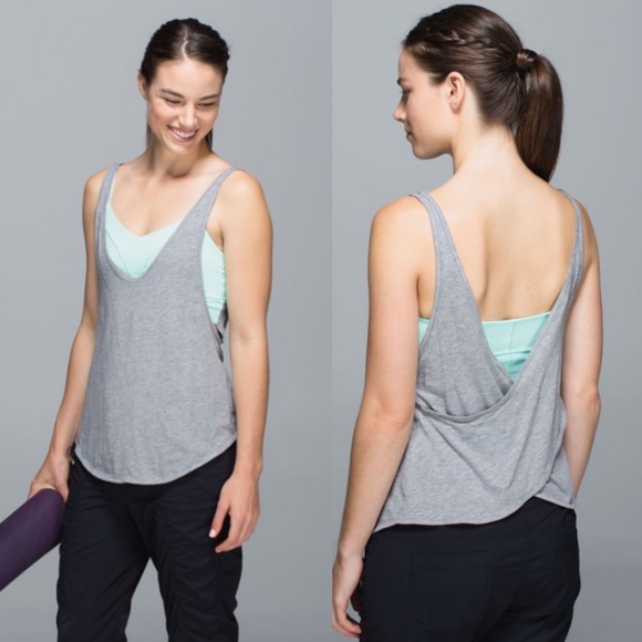 lululemon athletica Tops - Lululemon Twist & Turn Tank
Heathered Medium Grey / Toothpaste